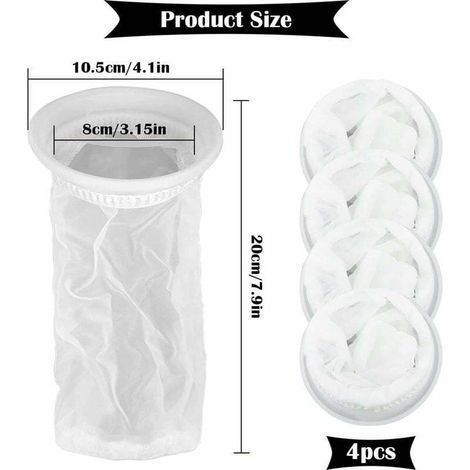 RHG Lot de 4 Filtre IBC en Nylon pour réservoir d'eau de Pluie IBC 1000 litres, Filtre en Nylon Raccord de Couvercle de réservoir IBC pour réservoir d'eau de Pluie IBC-