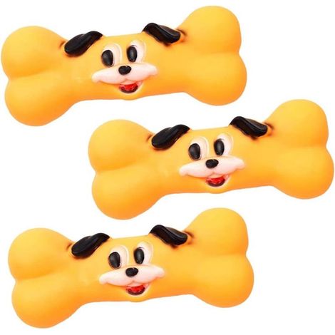 Un ensemble de 3 jouets pour chiens qui couinent, des peluches interactives pour combattre l'ennui. (1/3)
