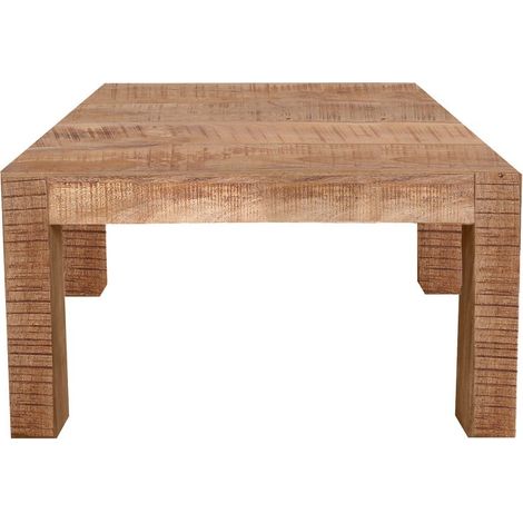 Table basse carrée 60 x 60 cm en bois de manguier naturel pour salon ou jardin d'hiver - PANGIVO (1/2)