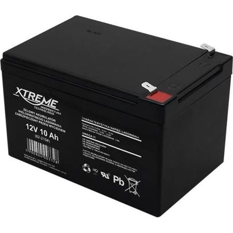 Batterie Gel 12 V 10 Ah - Technologie AGM - Sans Entretien - Pour Onduleur Et Alimentation De Secours - Dimensions 151 x 65 x 94 mm