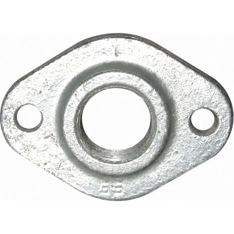 Ovaler Flansch 33x42 verzinkt
