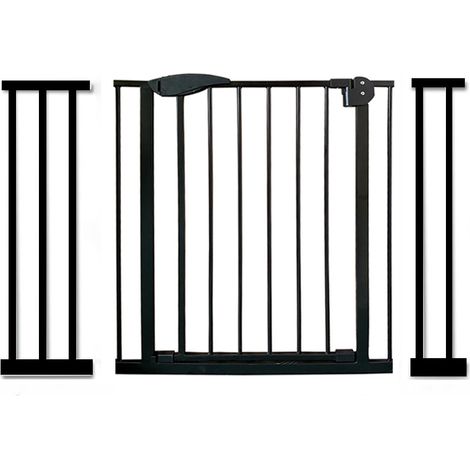 Barrière de sécurité pour escaliers et portes, noire (1/5)