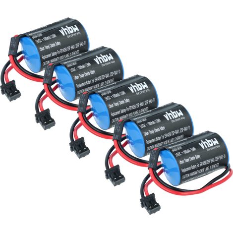 vhbw 5x batería compatible con Omron Sigma II/V Servo Driver, Sigma II, Sigma 2 absolute encoder controlador de periférico (1000 mAh, 3,6 V, Li-Ion)