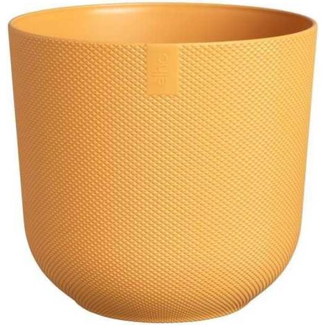 [JAMAIS UTILISÉ] Pot de fleur - Elho - Jazz Rond - Jaune - L 35 x B 34.5 x H 32 cm - Intérieur - 100% recyclé (1/5)