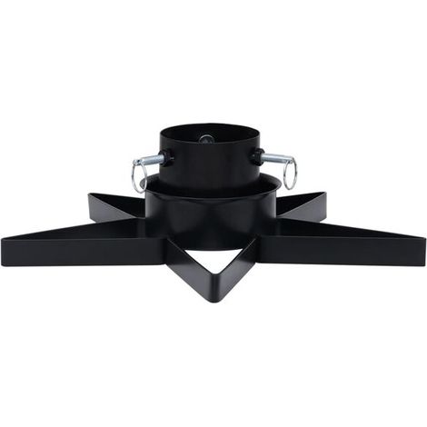 Support pour sapin de Noël noir, dimensions : 47 x 47 x 13,5 cm (1/5)
