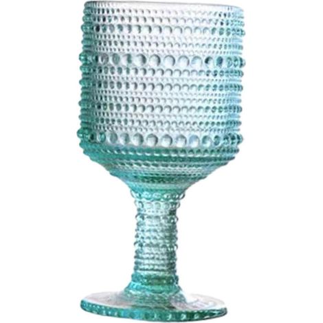Weinglas, Kelch, Trinkbecher, Vintage, wiederverwendbar, stilvoller französischer Champagnerbecher, Wasserbecher für Bar, Hochzeit, Einweihung-Light Blue (1/5)