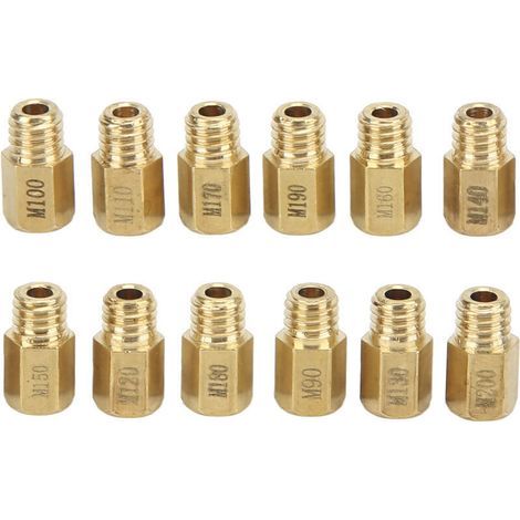 12pcs Buses de Carburateur, Mtal 90-200 Kit de Gicleur Principal de Carburateur pour Mikuni VM TM TMX
