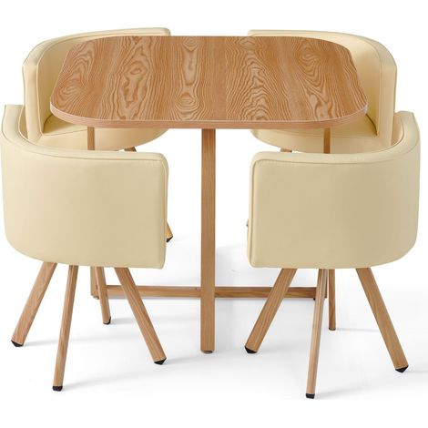 Table et chaises scandinaves Oslo Beige (1/5)