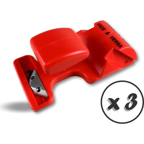 Araseur vice-versa couteau à moquette Lame crochet cutter Revêtement sols - Lot de 3 - Araseur vice-versa