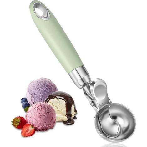 Cuillère à glace - Acier Inoxydable - Ergonomique - Non collant - Lave-vaisselle compatible (1/4)