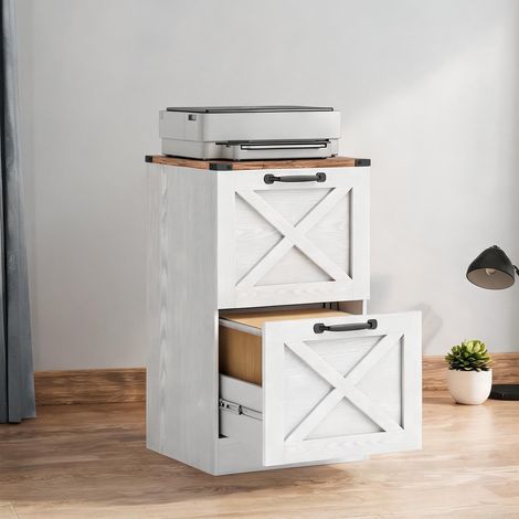 Meuble de rangement de bureau blanc 40 x 40 x 71 cm (1/5)