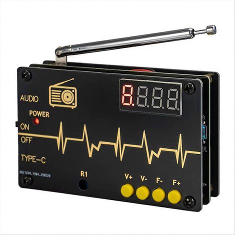 Kit de bricolage RDA5807M Radio FM 87-180 MHz avec affichage numérique à tube, microcontrôleur STC15, projets de soudure électronique (1/5)