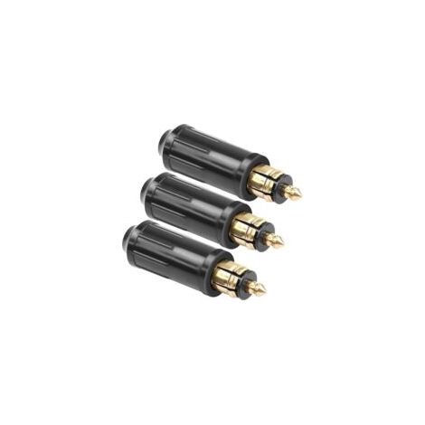 3 Stück DIN Hella 12V Stecker (europäischer Standard), Ersatzadapter für DIN-Zigarettenanzünder, DIY-Reparatursteckdose für Hella-Motorräder – Crezuo