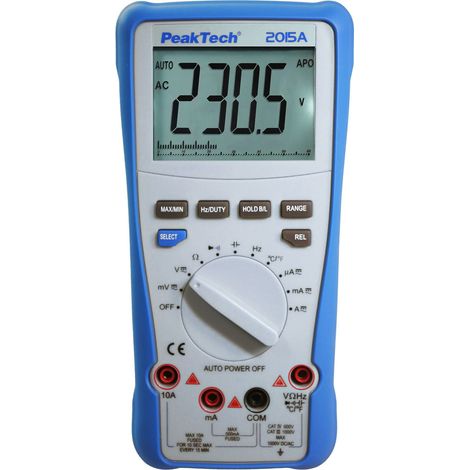PeakTech® P 2015 A Multimetro digitale a vero valore efficace 4.000 conteggi 1000V AC/DC 10A AC/DC Auto-Range (1/4)