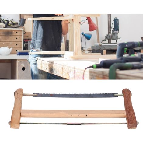 scie à bois, scie à main pour planches, scie à l'ancienne, grande scie, scie à cadre en archet, gros outils de menuiserie (1/5)