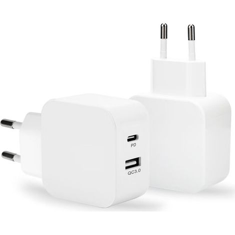 Cargador rápido de pieza, adaptador de corriente para iPhone, cargador tipo C, cargador USB, enchufe C, adaptador de carga rápida, cargador de pared, compatible con iPhone 15/14/13/12/11 Series, Pad/X (1/5)