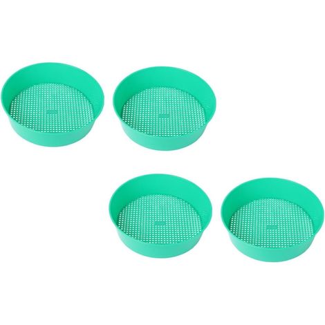 Classificateur de Jardinage Plastique 4pcs Vert Maille Uniforme pour Tamisage de Sable et Pierres, Outil Multifonctionnel pour Jardinage et Plantation (1/5)