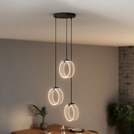 [NEUWERTIG] B-Ware Osram Hängelampe Pendelleuchte Led Decor Circle Schwarz Acryl Metall Leuchte