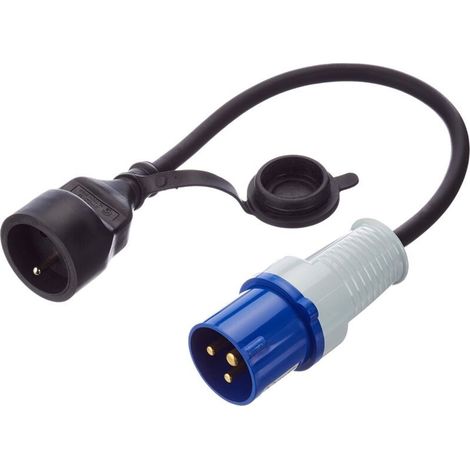 ECEEC3M Câble adaptateur avec prise mâle vers fiche CEE, 40 cm de longeur (1/5)