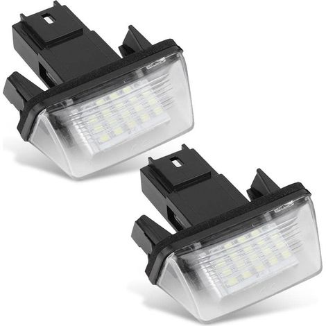 Lumières de plaque d'immatriculation de voiture, 2pcs 18 LED Lampe de plaque d'immatriculation de voiture gauche et droite pour C3 2002-2009 LED Light Strip (1/4)