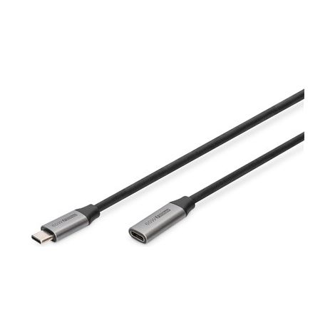 Digitus USB-Kabel  USB 3.2 Gen1 USB-C®, USB-C® Buchse, USB-C® Stecker 1.00 m Schwarz Flexibel, Gesch (1/2)