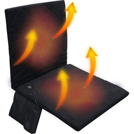 Sedia da campeggio riscaldata, sedia da campeggio portatile riscaldata tramite USB, sedile riscaldato invernale con schienale per sport all'aria aperta, campeggio, pesca, picnic, spiaggia (1/5)