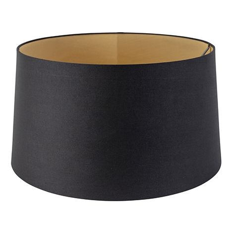 Cotton Lampshade Black 40/45/25 with Gold Interior (1/4)