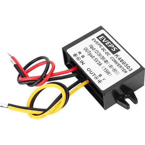 DC-DC 12V/24V/36V/48V auf 5V 3A Abwärtswandler-Netzteilmodul (1/5)