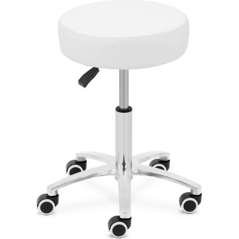 Tabouret à roulettes - physa - Dimensions de l'assise : Ø 36 x 9 cm - Cuir synthétique (1/4)