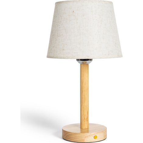 LED Tischlampe 1W aus Holz mit wiederaufladbarem USB-Akku Rowy Natürlich (1/5)