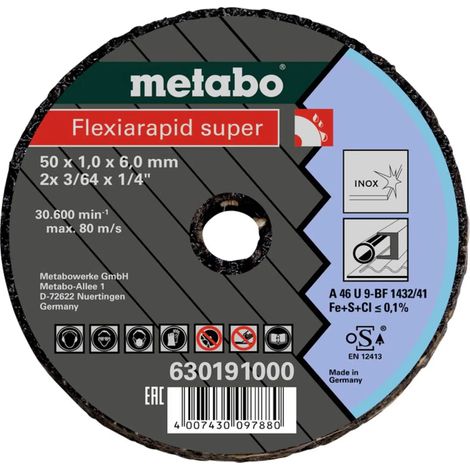[NEUWERTIG] B-Ware Metabo Trennscheibe Schleifscheibe Rostfreier Stahl Edelstahlbearbeitung 25 Stück