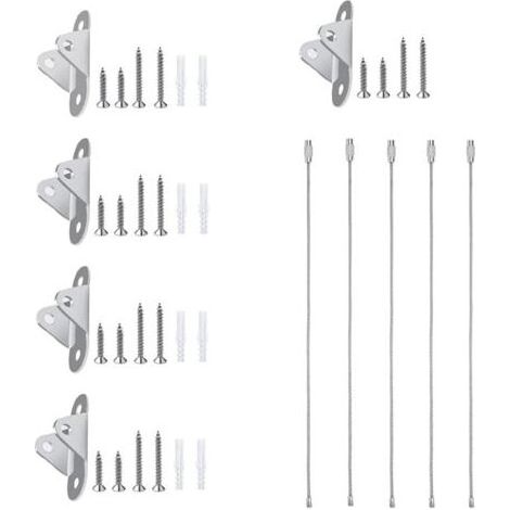 Sangle Anti-basculement - Ancrage Mural En Acier Inoxydable Et Fer - Pour Sécuriser Meubles Contre Chute - Lot De 5 (1/5)
