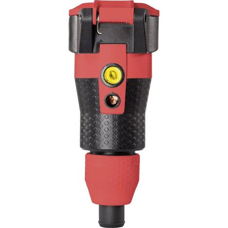Fiche électrique femelle avec terre ABL Sursum 1589240 avec affichage de tension plastique 230 V noir, rouge IP54 (1/2)