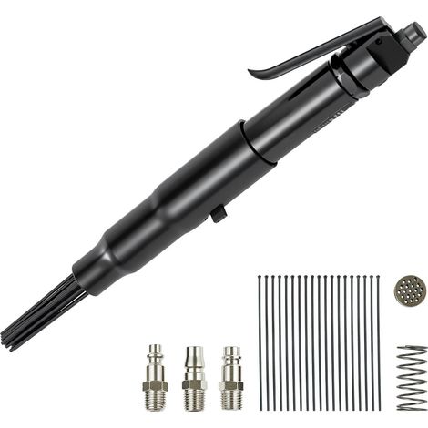 Druckluft Nadelentroster, 3400 BPM Gerade Bauform zum Entfernen von Rost & Farbe – mit 19 gehärteten Nadeln & 3-Gang-Einstellung, Entroster Werkzeug für Automechaniker, Bastler & Heimwerker (1/5)