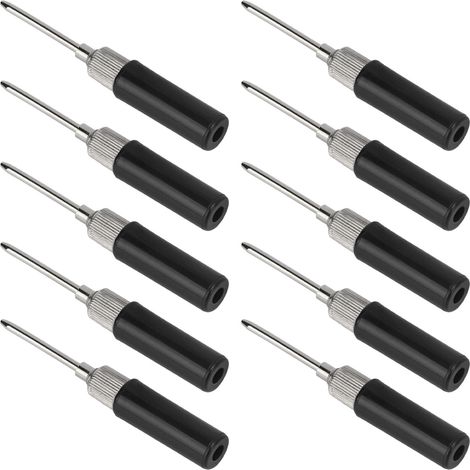 Lot de 10 pointes de test de 2 mm, aiguilles de perçage isolées, sondes de test non destructives pour multimètre, outil de diagnostic automobile, noir (1/5)