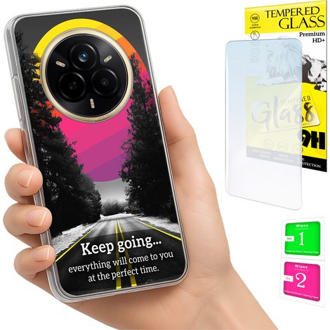 Funda para Realme 14 Pro 5G con cubierta trasera para fotos y cristal 9H. (1/5)