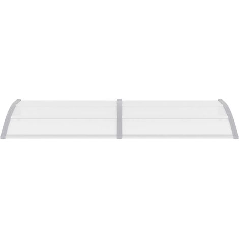 Auvent Marquise de Porte Moderne - Anti-Soleil Imperméable - Gris 240 x 100 cm PC Chic-574083