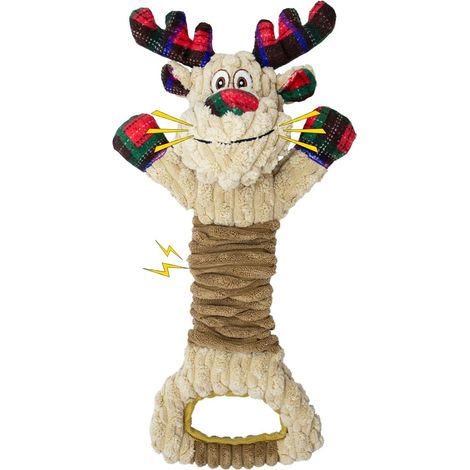 Jouet à mâcher couineur pour chiots faisant leurs dents - Peluche interactive en papier froissé avec rembourrage en coton PP, occupe les chiens, convient aux chiens de petite, moyenne et grande taille (1/5)