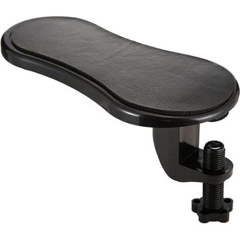 Support de Repose-Poignets, Repose-Poignets pour Bras, Repose-Poignet Réglable, Mousse Mémoire Tournant Ergonomique Repose-Poignet d'Ordinateur pour Bureau, Travail, Étude, Jeu, Chaise (Noir) (1/5)