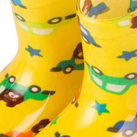 Bottes de pluie enfant dinosaure fille garçon chaussures imperméables mignonnes ours jaune voiture 25 pointures/longueur intérieure 16cm (1/5)