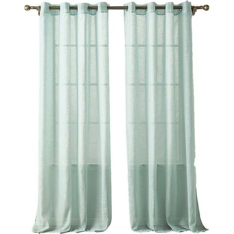 rideau voile 140x220cm rayure avec boutonnière élégant rideau grande hauteur paravent salon chambre baie vitrée W décoration porte et fenêtre (1/4)