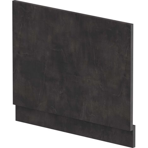 Nuie Matt Metallic Slate 700mm Bath End Panel with Plinth - MPC2611 (1/2)