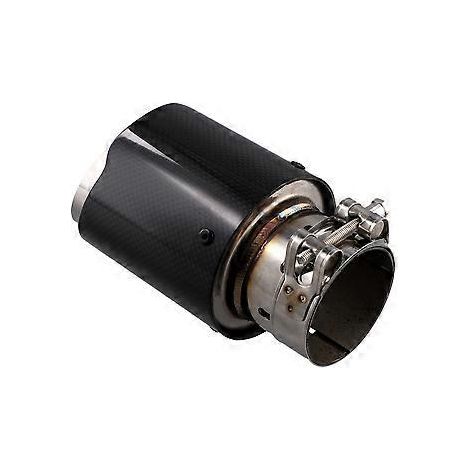 Universelles Auspuffendrohr aus glänzender Kohlefaser für Pkw, Modifikation des Auspuffrohrs, Clip-on-Endrohr (6089 mm) (1/5)
