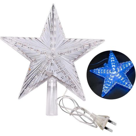 Étoile de Noël lumineuse à cinq branches avec LED, étanche IP65, économe en énergie, QingHaiBlue (1/5)