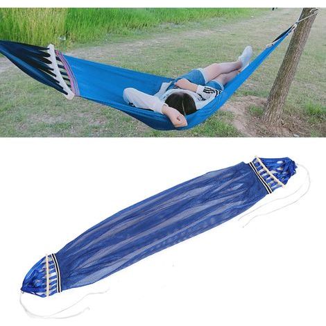 Balançoire hamac en nylon anti-retournement, hamac en maille bleu pour extérieur et intérieur,DUBUNS (1/5)