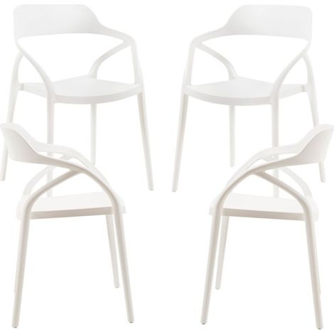 Packs Sillas Jardín - Pack 4 Sillas Sily - Blanco (1/5)