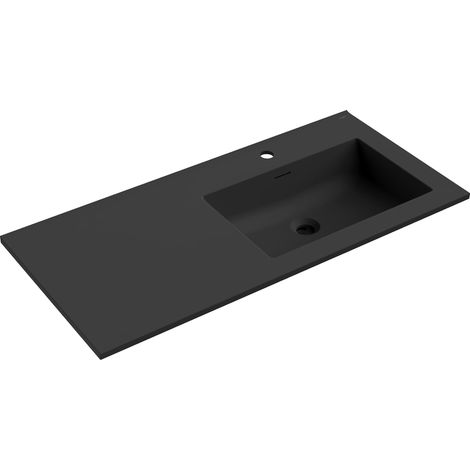 Mexen Otis lavabo empotrado en el mueble derecho 101 x 46,5 cm, negro mate - 25181071P (1/3)
