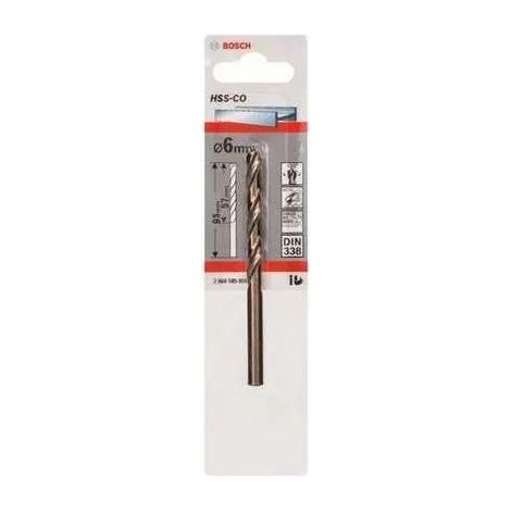 Bosch Broca Helicoidal HSS-Co 2 mm Bronce