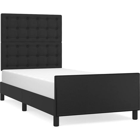 Maison Exclusive - Giroletto con Testiera Nero 90x190 cm in Similpelle (1/5)