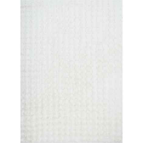 Alfombra de interior bubble blanca efecto pelo sintético (1/5)